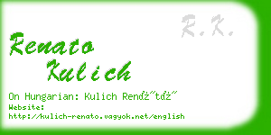 renato kulich business card